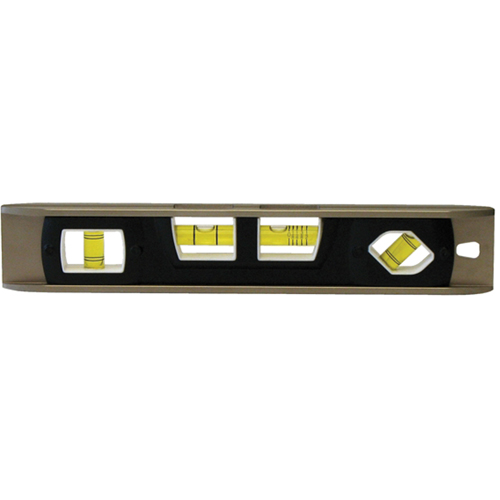 Torpedo Level, 12" L, Aluminum, 4 Vials, Magnetic