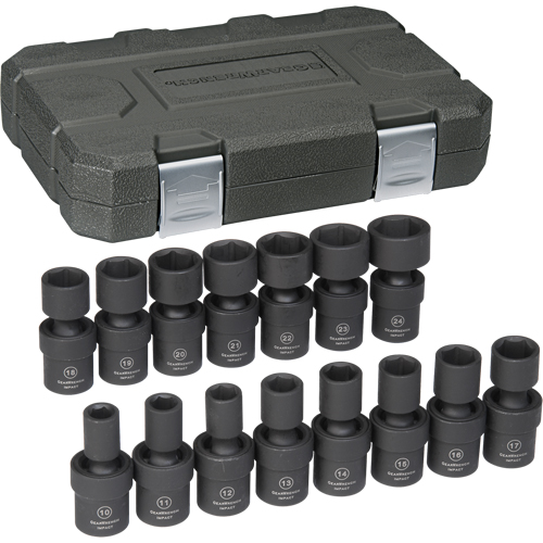 Universal Socket Set, 13 Pcs, Impact, 1/2" Drive Size