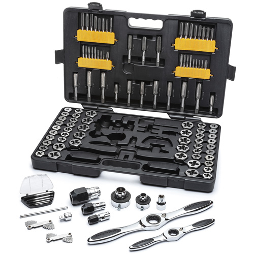 SAE/Metric Ratcheting Tap & Die Set, 114 Pieces