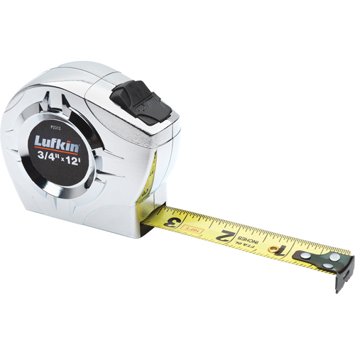 Tape Measure Chrome Engineers, 3/4" x 12', in./ft. Graduations