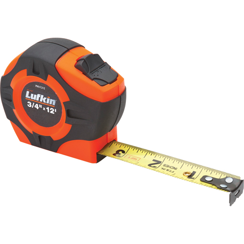 P1000 Series Fractional Measuring Tape, 3/4" x 12', in./ft. Graduations