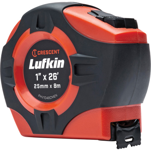 P1000 Series Measuring Tape, 1" x 26'/8 m, in./cm Graduations