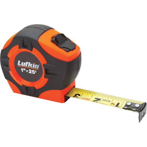 P1000 Series Measuring Tape, 1" x 25', in./ft. Graduations