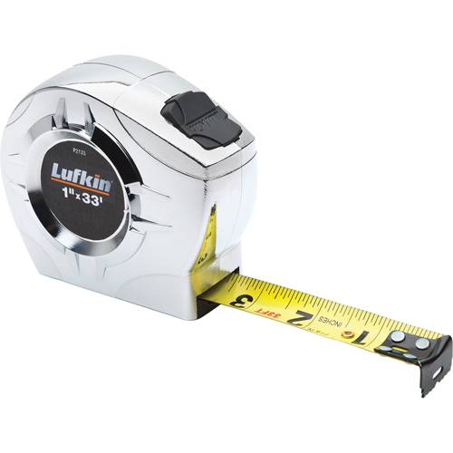 Tape Measure Chrome Engineers, 1" x 33', in./ft. Graduations