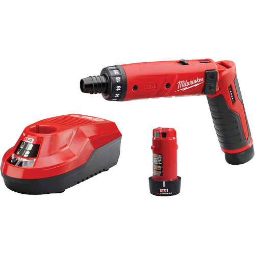 M4™ Hex Screwdriver Kit, 1/4", 4 V, 44 in-lbs Max. Torque, Lithium-Ion Battery