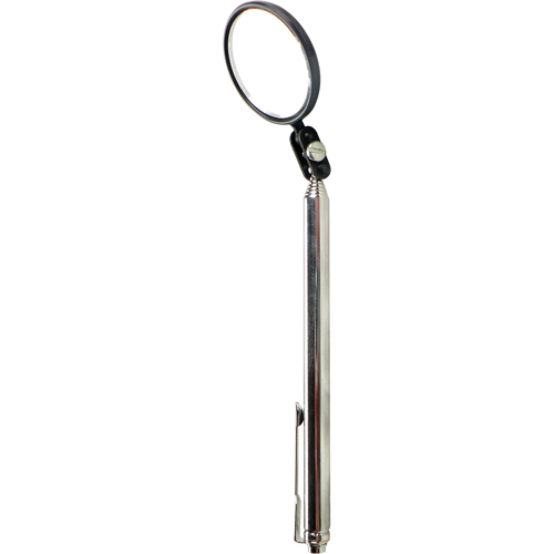 Inspection Mirror, Circular, 1-1/2" L x 1-1/2" W, Telescopic