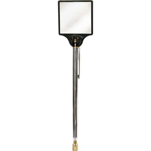 Inspection Magnetic Mirror, Square, 2" L x 2" W, Telescopic