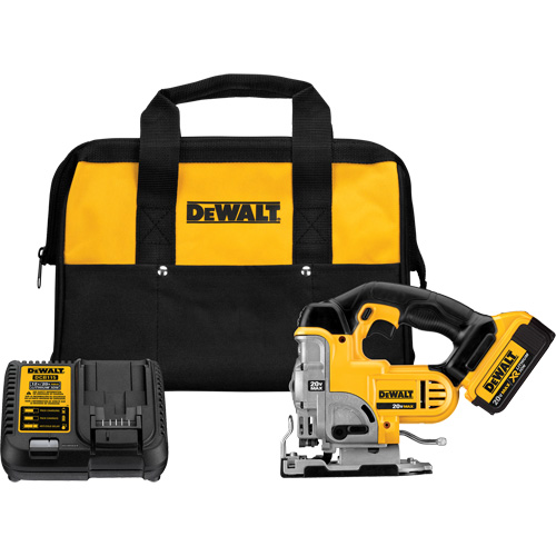 Max Jig Saw Kit, 20 V, Lithium-Ion, 0-3000 SPM, 1" Stroke Length