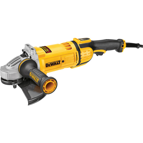 Large Angle Grinder with No Lock-On Switch, 9", 120 V, 15 A, 6500 RPM