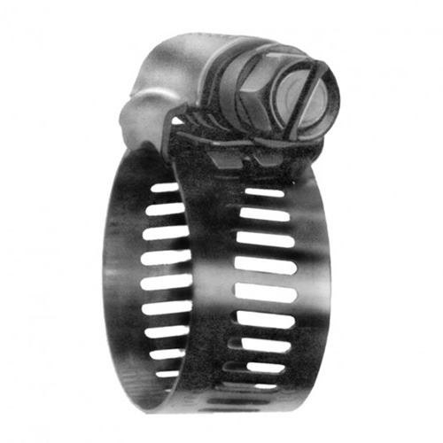 Hose Clamps - Stainless Steel Band & Screw, Min Dia. 0.563, Max Dia. 1-1/4"