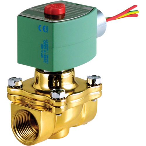 2-Way Pilot Operated Solenoid Valves, 1-1/4" Pipe, 100 psi