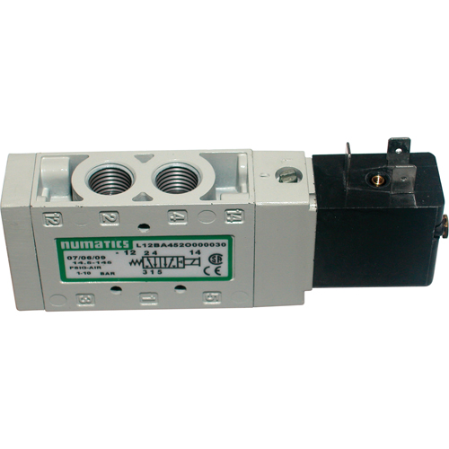 Pilot 5-Way 2-Position 4-Way Solenoid Valves, 3/8" Pipe, 150 PSI