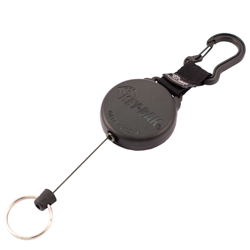 Securit™ Key Chains, Polycarbonate, 48" Cable, Carabiner Attachment
