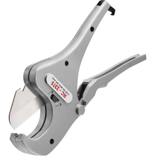 Ratchet Action Plastic Pipe & Tubing Cutter #RC-2375, 1/8" - 2-3/8" Capacity