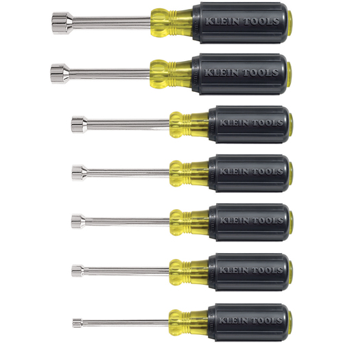 3" Shaft Cushion Grip Nut Driver Sets, 7 Pcs., Magnetic