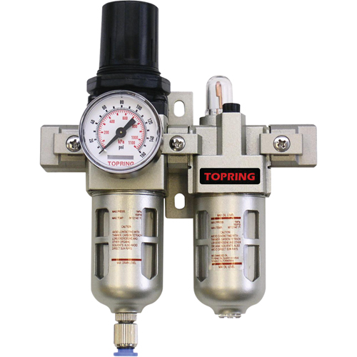 Airflo Modular Filter/Regulator & Lubricator (Gauge Included), 1/8" NPTF