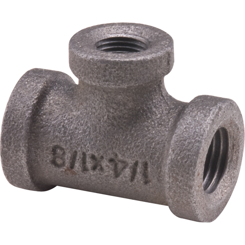 Tee, Reducing, Black Iron, 1/2" x 3/4"