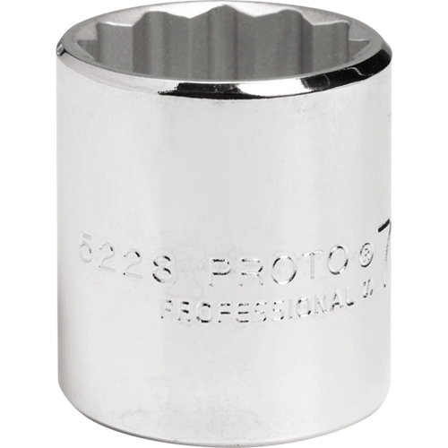 SAE Socket, 7/16", 3/8" Drive, 12 Points