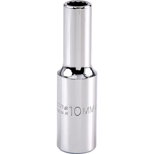 Universal Socket, 10 mm, 1/2" Drive, 12 Points, Deep