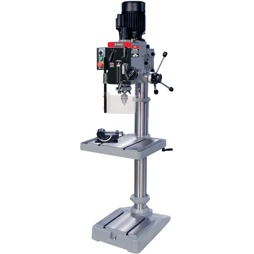 Gearhead Drilling Machine, 1/2" Chuck, 6 Speed(s), 19-1/2" W x 21-3/4" L, #3 Morse