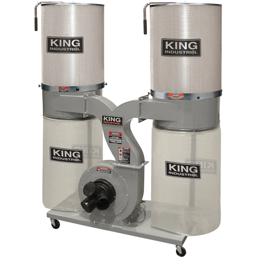 Dust Collectors with 2 Canister Filters, 55-1/2" x 23" x 70"