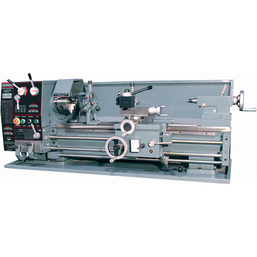 Gearhead Metal Lathe with Taper Attachment & Stand, 65" L x 28" W x 28" H