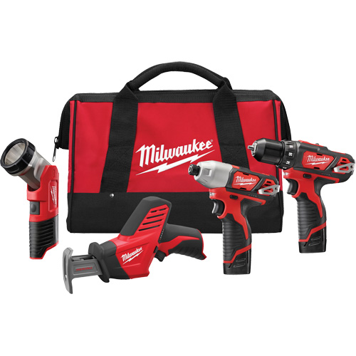 M12™ Cordless 4 Tool Combo Kit, Lithium-Ion