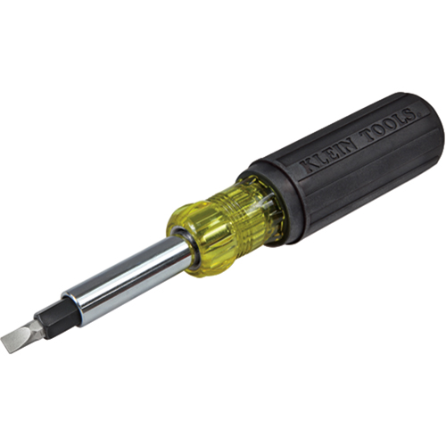 Heavy-Duty Multi-Bit Screwdriver/Nut Driver, 7-9/10" L, Cushion Grip Handle