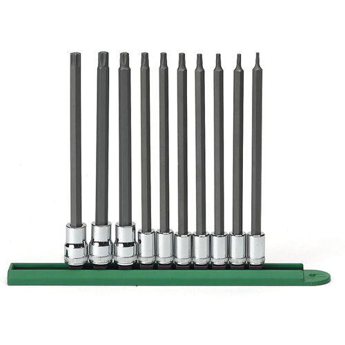 Long Bit Socket Set, Torx®, 1/4"/3/8" Drive, 10 Pcs