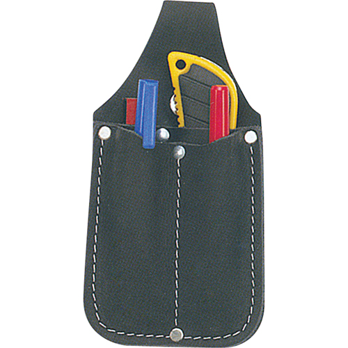 Utility Pouch, Knife Holder, Leather, 3 Pockets