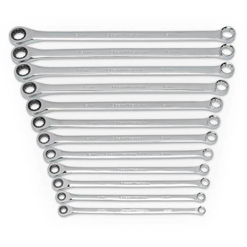 72-Tooth 12 Point XL GearBox™ Double Box Wrench Set, Ratcheting Box, 12 Pieces, Metric