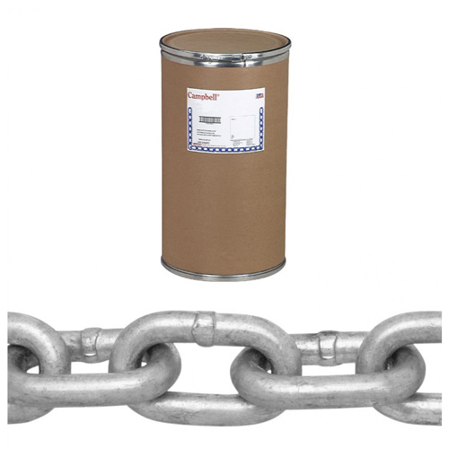 Mooring Chain, Low Carbon Steel, 5/8" x 150' (45.7 m) L, 9000 lbs. (4.5 tons) Load Capacity