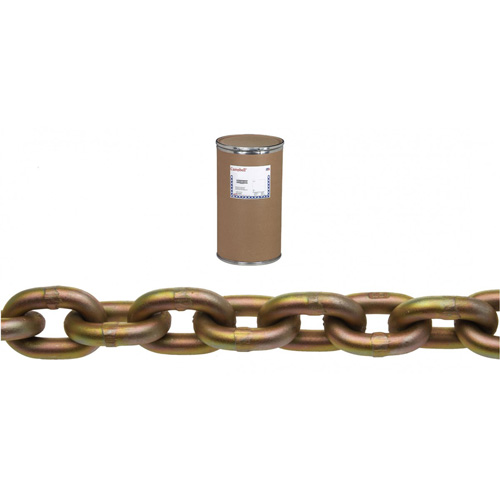 Campbell® Transport Chain, Heat-Treated Carbon Steel, 1/4" x 800' (243.8 m) L, Grade 70, 3150 lbs. (1.575 tons) Load Capacity