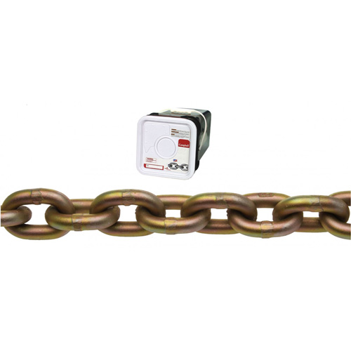 Campbell® Transport Chain, Heat-Treated Carbon Steel, 1/4" x 65' (19.8 m) L, Grade 70, 3150 lbs. (1.575 tons) Load Capacity