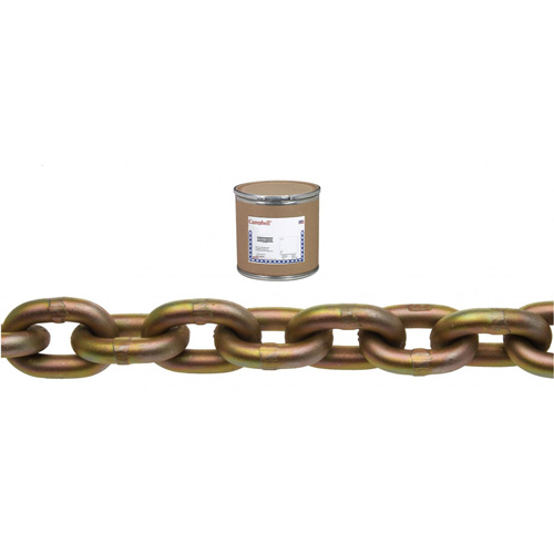 Campbell® Transport Chain, Heat-Treated Carbon Steel, 3/8" x 200' (60.96 m) L, Grade 70, 6600 lbs. (3.3 tons) Load Capacity