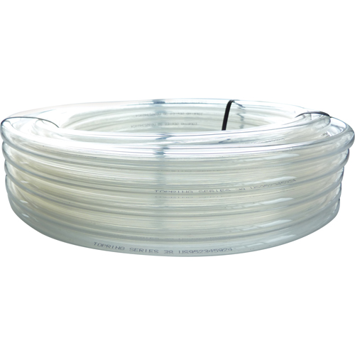 Tubing, Air/Water, 0.4375" OD x 100' L, PVC, Clear, 55 PSI @ 20°C