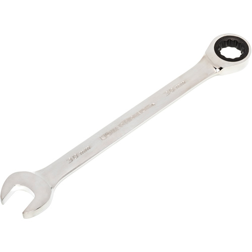 72-Tooth Ratcheting Combination Wrench, 12 Point, 30 mm, Chrome/Polished Finish