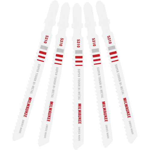 Jigsaw Blade, Bi-Metal, T-Shank, 4" L, 10 TPI