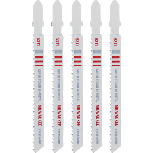 Jigsaw Blade, Bi-Metal, T-Shank, 4" L, 10 TPI