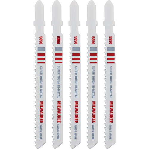 Jigsaw Blade, Bi-Metal, T-Shank, 4" L, 8 TPI