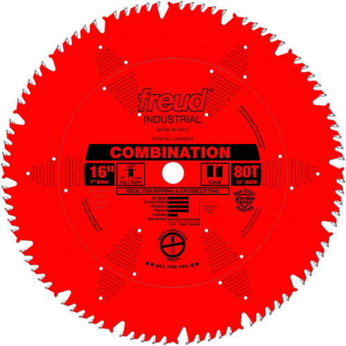 TCS Industrial Saw Blade - General Purpose, 16", 80 Teeth, Wood Use