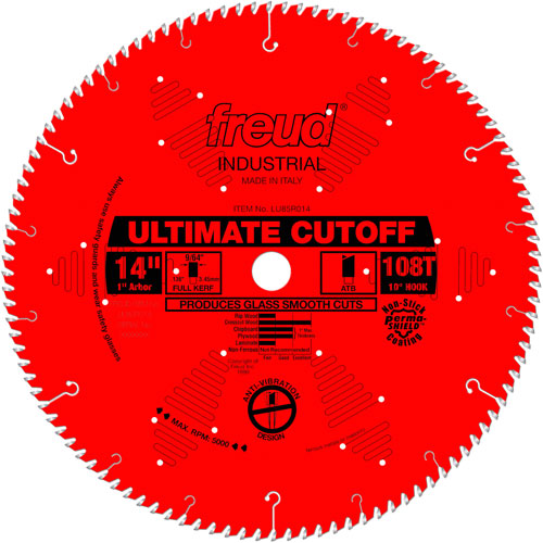 TCS Industrial Saw Blade - Crosscut & Finishing, 14", 108 Teeth, Wood Use