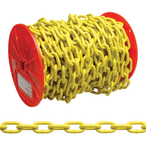 Proof Coil Chain, Low Carbon Steel, 3/16" x 100' (30.4 m) L, Grade 30, 800 lbs. (0.4 tons) Load Capacity