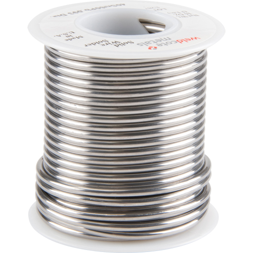 Common Solder, Lead-Based, 40% Tin 60% Lead, Solid Core, 0.09375" Dia.