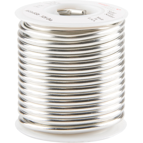 Common Solder, Lead-Free, 95% Tin 5% Antimony, Solid Core, 0.125" Dia.