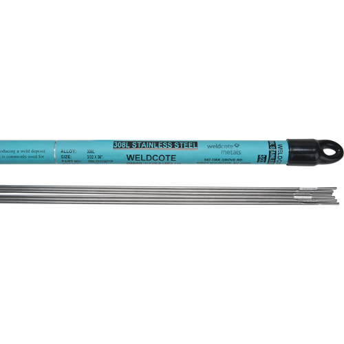 36" Cut Length TIG Rods, 3/32", Stainless Steel