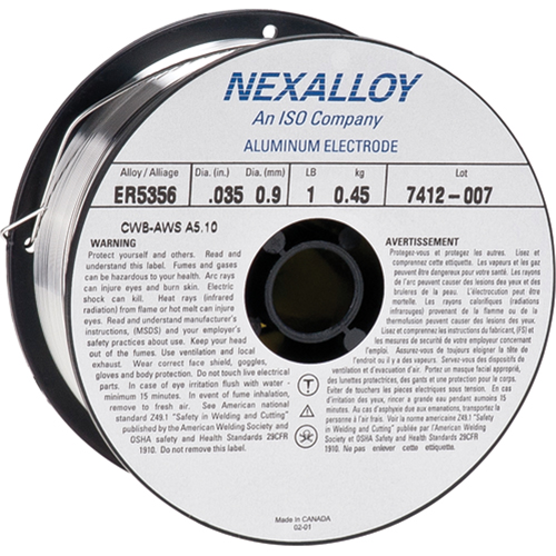 5356 Welding Wire, Aluminum, 0.035" Diameter