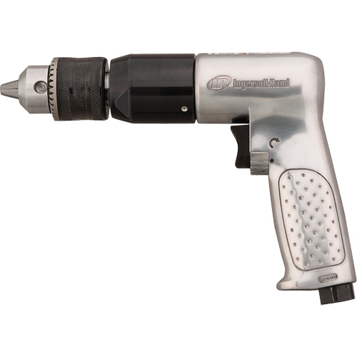 Reversible Air Drill, 4 CFM, 1/4" NPTF, 94 dBA, 1/2" Chuck, Keyed