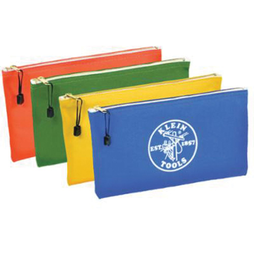 4-Pack Zipper Bag Tool Pouches, Tool Holder, Canvas, 1 Pockets
