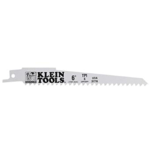 Reciprocating Saw Blades, Bi-Metal, 6 TPI, 6" L x 3/4" W